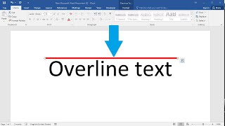 Overline text in Word [upl. by Aneelad550]