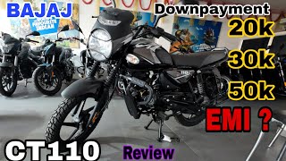 Bajaj CT 110 BS6 Downpayment And EMI l Bajaj CT 110 Price details l Bajaj CT 110 review l CT 110 [upl. by Hsirt359]