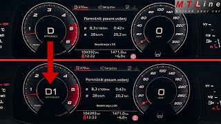 Audi A6 4H MY2019 – activation of selected gear display in D position of automatic transmission [upl. by Amahcen]