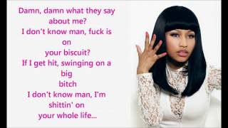 Beez In The Trap Lyrics  Nicki Minaj ft 2 Chainz [upl. by Ilenay]