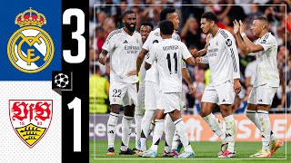 HIGHLIGHTS  Real Madrid 31 Stuttgart  Champions League 202425 [upl. by Jeremias]