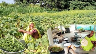 अंगापुरत्या रशात शिजवलेली आजीची गावरान पध्दतीची रबरबीत शेंगएकदा खाल्ल तर आणखी मागालchavlichi sheng [upl. by Akeret]