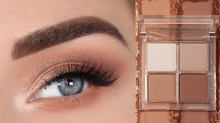 My GoTo Everyday Eyeshadow Look Using Only 1 Brush  ColourPop Free to Be Quad [upl. by Rock933]