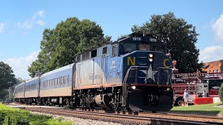 Railfanning In Thomasville NC During The Thomasville Fall Festival Ft Amtrak 20 [upl. by Atiker507]