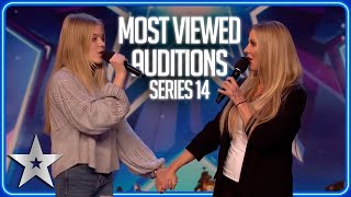 The MOST VIEWED Auditions from Series 14  Britains Got Talent [upl. by Aneetak]