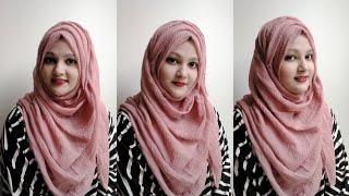 Everyday Formal Hijab Style with crinkle Hijab 2020Step by Step Tahmina Shova❤ [upl. by Elnora735]