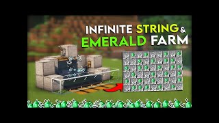 Minecraft Easy Emerald amp String farm for Java  Minecraft emerald farm [upl. by Blasien922]