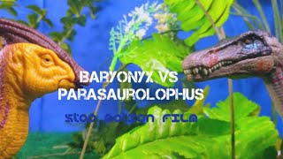 Baryonyx Vs Parasaurolophus  Stop Motion Film [upl. by Eelrahs]