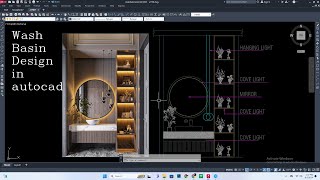 Wash Basin Design in autocadadvance designe [upl. by Rettuc]