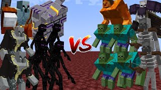 PILLAGER amp ENDERMAN ARMY vs SKALITONE amp ZOMBIE ARMY BATTLE [upl. by Tewell]