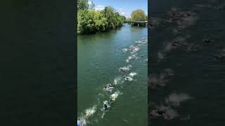 Le départ du triathlon d’Angouleme dans la Charente [upl. by Harmonie346]