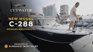 NEW Cutwater C288  Complete Detailed Walkthrough  Sundance Yacht Sales [upl. by Tippets]