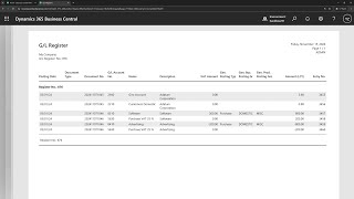 Business Central short video Print posted general journals Reprint General Journal after posting [upl. by Soinotna]