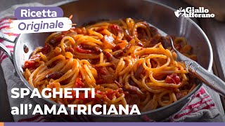 SPAGHETTI ALLAMATRICIANA  la RICETTA TRADIZIONALE🍅🥓🍝 [upl. by Watkin]