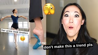 pointe shoe fitter REACTS to BALLET TIKTOK PART 23 [upl. by Rekoob]