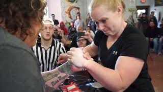 WOMEN Powerlifters TRY ARMWRESTLING [upl. by Kcirednek]