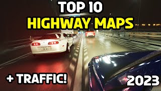 TOP 10 Highway Maps with TRAFFIC for Assetto Corsa 2024 [upl. by Carilyn]