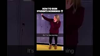 How to ruin students mornings 😭💀 bruh subscribe memes meme trending funny comedy [upl. by Llorre]