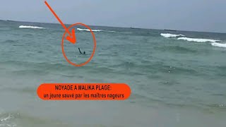 😱😱 noyade à Malika Plage un jeune sauvé par les maîtres nageurs [upl. by Montgomery922]