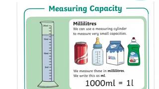 Measuring capacity  millilitres and litres [upl. by Alanson]