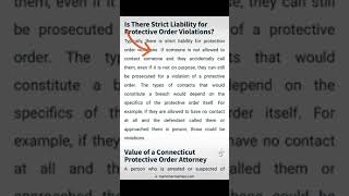 Strict Liability for Protective Order Violations in Connecticut [upl. by Hallutama498]