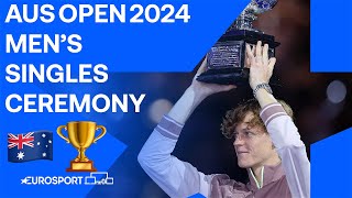 🏆 Mens Singles Ceremony  Sinner pulls off historic comeback to win AO  Australian Open 2024 🇦🇺 [upl. by Nytsirhc]