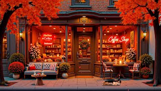 Calm Jazz Melody In October Coffee Shop  Gentle Jazz Instrumental To Concentrate Work Inner Peace [upl. by Aila705]