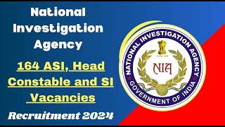 NIA Inspector SI ASI amp Other Recruitment 2024 Overview [upl. by Atelokin]