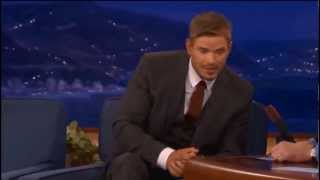 Kellan Lutz Notices His Flyers Open At The Conan OBrien Show [upl. by Yeclek]