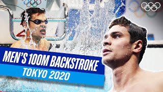 Is he winning his SECOND gold medal at Tokyo 2020  Mens 100m Backstroke 🥇🏊‍♂️ [upl. by Lodi]