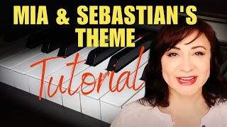 TUTORIAL MIA AND SEBASTIANS THEME La La Land EasyAdvanced Piano  Sheet Music [upl. by Erdrich]