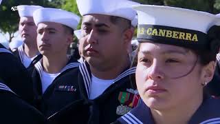 IndependenceClass Littoral Combat Ship USS Canberra LCS30 Commissioning in Sydney Australia [upl. by Naie299]