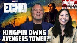 Kingpin Owns Avengers Tower ECHO Cast Interview Vincent DOnofrio Alaqua Cox [upl. by Nyar85]