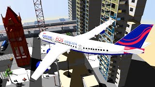 PLANE CRASH  3D CITY Experimental Simulation [upl. by Nalani242]