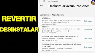 Cómo DESINSTALAR ACTUALIZACIONES en Windows 11  Solución a Problemas [upl. by Adnoyek]