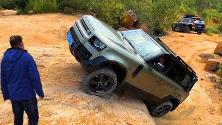 The match between Land Rover Defender 110 30L vs Porsche Cayenne 30T V6 Team  Extreme Offroad [upl. by Drusy]