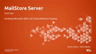 Tech Tips Installation and Configuration of MailStore Gateway [upl. by Loggia119]