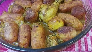 وصفةاقتصادية صبيعات الدجاج بذوق المرقازrecette des quenelles de poulet au four [upl. by Chow]