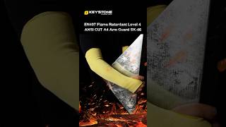 EN407 Flame Retardant Level 4 ANSI CUT A4 arm guard safetyguard safetyshield sleeve [upl. by Haleehs]