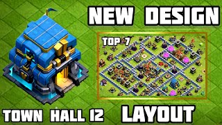 Top 7 Town Hall 12 New Design Layout 2024 [upl. by Cung]