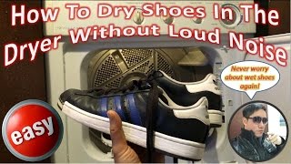 How To Dry Shoes In The Dryer Without Loud Noise 👟  The Ultimate Lifehack [upl. by Richards]