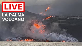 Day 37 12 hours of footage from Camera 3 La Palma Volcano [upl. by Lytsyrk]