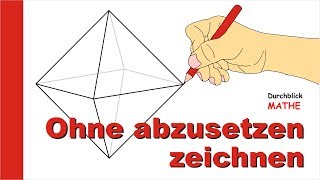 Lösung Oktaeder ohne abzusetzen zeichnen keine Linie doppelt zeichnen [upl. by Yelyab449]