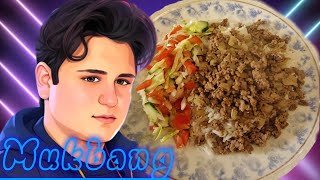 köttfärsröra med ris Mukbang [upl. by Gargan]