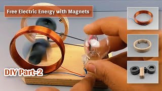 magnetic energy converted into electrical energy  free energy with magnets  DIY Experiment 2 [upl. by Elman702]