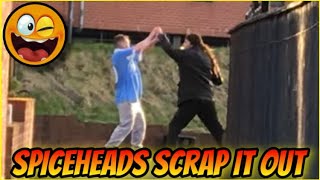 Funny Spice Head Fight In Nottingham [upl. by Jacinthe19]