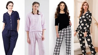 TOP TRENDING LATEST AND BEAUTIFUL STYLES OF PAJAMAS 🤩🌼nightsuitssummerclothes [upl. by Lotsirb]