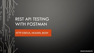 API Testing HTTP Status Header Body  Part 6 [upl. by Samuella761]