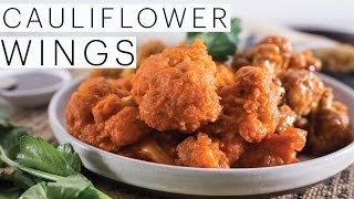 Buffalo CAULIFLOWER WINGS  Vegan Ranch Dip  VEGAN Buffalo Sauce  Cauliflower Bites  The Edgy Veg [upl. by Aioj473]