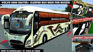 bus simulator indonesia game mod  volov 9600 seater sleeper bus mod for Bussid [upl. by Octavie319]